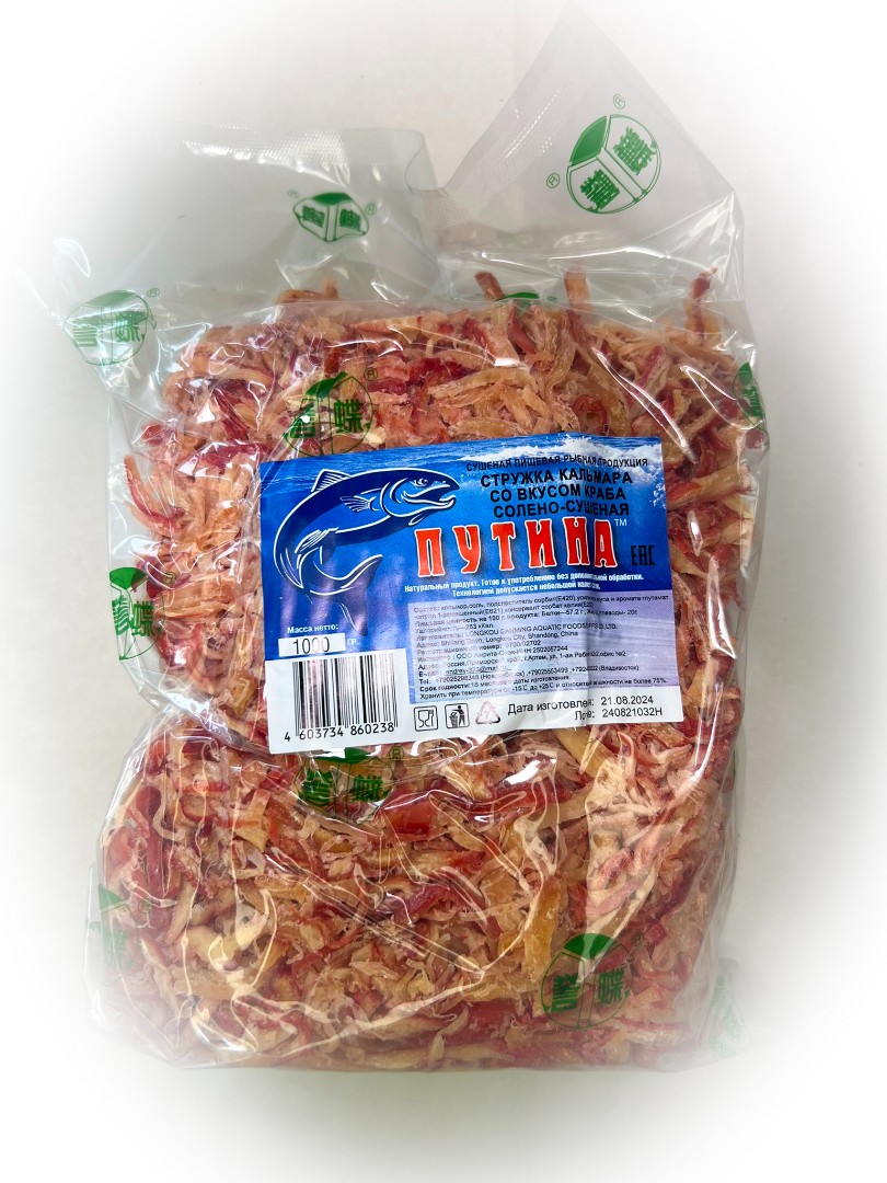 Кальмар стружка со вкусом краба "Розовая" (ПУТИНА) в Альметьевске